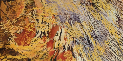 Striate by Anne Blenker | Acrylic and Gel Medium on Canvas Striate
